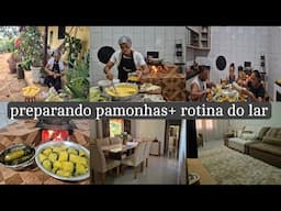 Tarde e noite| fazendo pamonhas | manhã de rotina no lar| casa limpinha e organizada