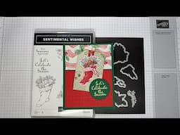 Stampin’ Up! Sentimental Wishes Christmas Card Tutorial #diy #cardmaking #papercrafting #christmas