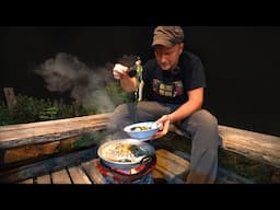 Cooking Thai BBQ on Charcoals in the Mountains / Motorbike Adventures with Food in Thailand