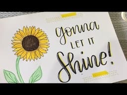 Hand lettering 001 | Sunflower doodle