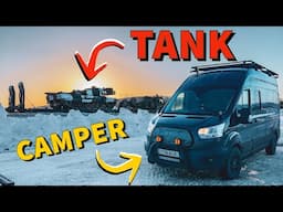 Drove my VAN through a NATO exercise!!! Arctic VANLIFE