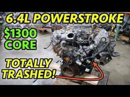 THE WORST POWERSTROKE! JUNK Ford F-250 6.4L Turbodiesel Engine Teardown.