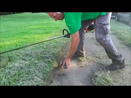 How To Edge Overgrown Sidewalks with a Trimmer