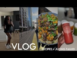 VLOG: SOLO DATES, GIRL I STARTED JUCING, HIBACHI FRIED RICE RECIPE + TRAVEL MEETINGS + MORE