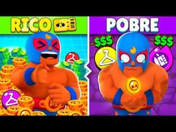 CUENTA de RICO VS POBRE en BRAWL STARS 🤑😢