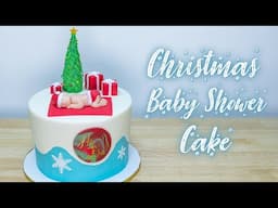 Santa Baby - Christmas Baby Shower Cake 🎄🎁