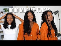 BOHO MARLEY TWISTS ON MICROLOCS + Styles ft. @ShakeNGo