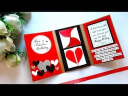 DIY Beautiful Birthday Greeting Card for BOYFRIEND | Easy Handmade Birthday Card | Tutorial