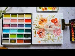 Painting Soft Autumn Watercolor Florals