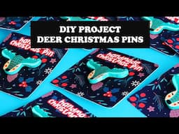 DIY Project | Making Hand-Painted Deer Pins from Air Dry Clay | Step-by-Step