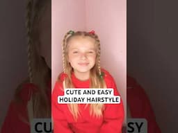 CUTE AND EASY HOLIDAY HAIRSTYLE | Audrey & Victoria #hairstyle PRODUCTS USED DESCRIPTION BELOW ⬇️