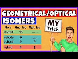 Trick to Find Geometrical and Optical Isomerism in Coordination Compounds