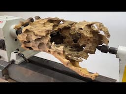 Amazing Woodturning Crazy - A Super Product Art Was Reborn From A Super Rotten Tree Branch