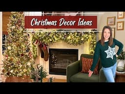 Christmas Decor Ideas | Living Room Decorate with Me | Vintage-Inspired Tree, Mantel & More!