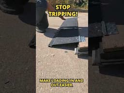 The transition plate will help you easily wheel your gear in or out of the trailer.