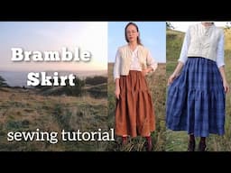 Free skirt tutorial ✩ Make the Bramble Skirt ✩ sew pockets, gathers, pin-tucks and elasticated waist