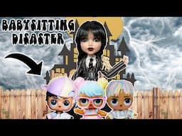 Wednesday Addams Babysitting Disaster with LOL Surprise Dolls