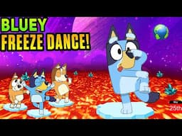 Bluey Floor Is Lava - Lava Dance & Chase - Bluey Freeze Dance - Danny Go Noodle