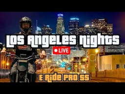 Live streaming of Los Angeles at night live e-bike cam