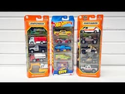 2025 Hot Wheels City 5-pack, 2024 Matchbox Skyjacker Suspension, & Construction III 5-packs Unboxing