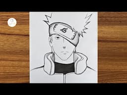 Kakashi Hatake drawing step by step | Anime drawing step by step | Easy drawing ideas for beginners