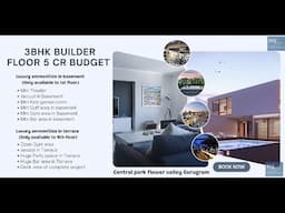 3Bhk best ultra Luxury builder floor 5 cr budget Central park flower valley Gurugram