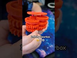 Infinitely-Extendable Gearbox Creates Exponential Gear Ratios #stem #3dprinting #physics