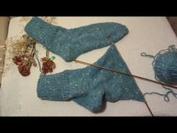 How to knit socks on two straight needles [ Single-pointed needles}