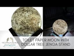 Mixed Media Moon Nightlight From Toilet Paper | #Midsummerstreamathon