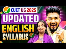 CUET UG 2025: LATEST ENGLISH SYLLABUS 💯 || Don't Skip😱