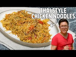 Thai Style Spicy Chicken Noodle Stir-fry Recipe!