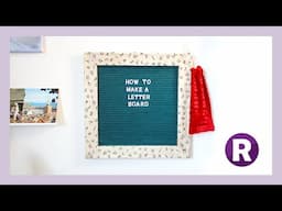 DIY Letter Board | How to Make a Felt Message Board with Retro Letters | Easy Craft Project