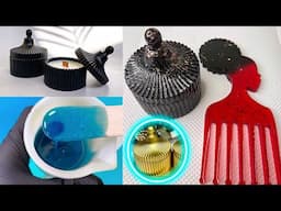 Diy Resin Trinket Jewelry Box & lady comb resin Silicone mold / 🍀part 8🩵💖