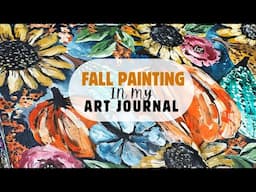 fall painting in my art journal