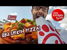 Chick-fil-A BBQ Chicken Pizza by Tiny Kitchen Big Taste