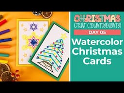 Card Making with Cricut Watercolor Pens 🎁 Day 05 Christmas Craft Countdown 2024