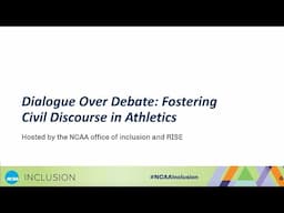 Dialogue over Debate: Fostering Civil Discourse in Athletics