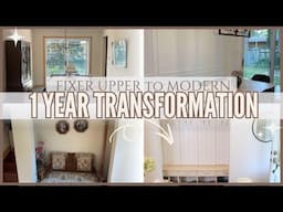 DIY Whole House FIXER UPPER Renovation | Transitional Modern Home Makeover: One Year Update