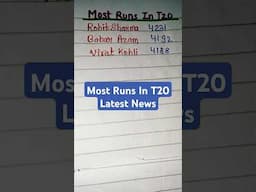 Most T20 Runs #rohitsharma #viratkohli #babarazam #mintossmood