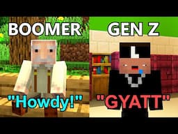 Boomer VS Gen Z Portrayed by Minecraft