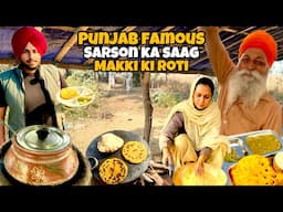 Punjab's FAVOURITE SARSON KA SAAG & Makki ki roti | Street food India