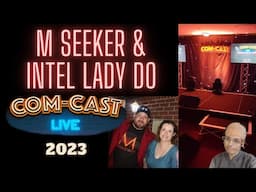 M Seeker and Intel Lady at the Com-Cast Event