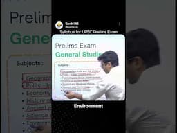 Syllabus For UPSC Prelims