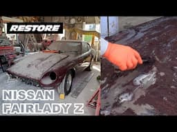 Nissan Fairlady Z S30 Restoration Pt.1 - Hood Paint Stripping - Restore & Renew