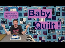 I took the scraps from the Adult quilt and made the Baby Quilt