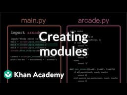 Creating modules | Intro to CS - Python | Khan Academy