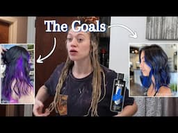 Dyeing the Under Layer of my Hair Blue - Blue Halo Hair