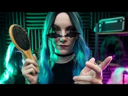 ASMR 🎮 Cyberpunk Goth Girl Helps Disguise You | Hair brushing, Personal Attention Roleplay