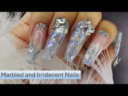 Watch me Sculpt some Marbled and Irridecent Gel Nails