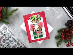 Christmas Deer Card featuring the November 2024 Hero Studio Card Kit